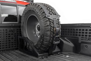 Ford Maverick Bed Mount Spare Tire Carrier - Rough Country - Powder-Coated Black - '22-'23